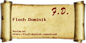 Floch Dominik névjegykártya